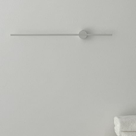 wall-03087　ホワイト スライド ライン タオルハンガー 60cm