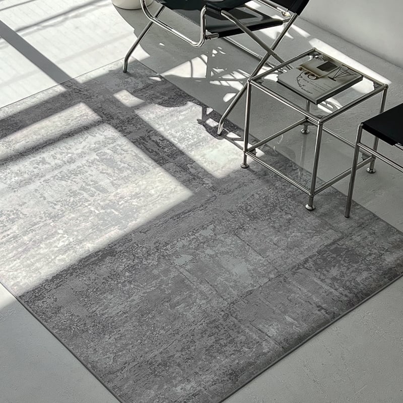 モルタル タイル柄 ホットカーペット・マット グレー 落ち着いたカラーとデザインのタイル柄 撥水＆抗菌ダイニング