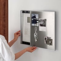 poster-03187　【スイッチ隠し】縦型 スライド式 ステンレス マグネットボード