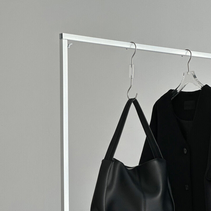 ブラックハンガーラック スチール製 組み立て式 組立式ハンガーラック ブラック 幅60cmタイプ ［ストエキ