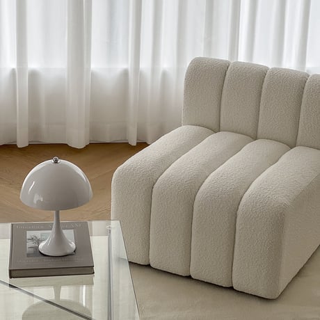 sofa-03003　受注販売　ブークレ モジュールソファ オフホワイト W75cm