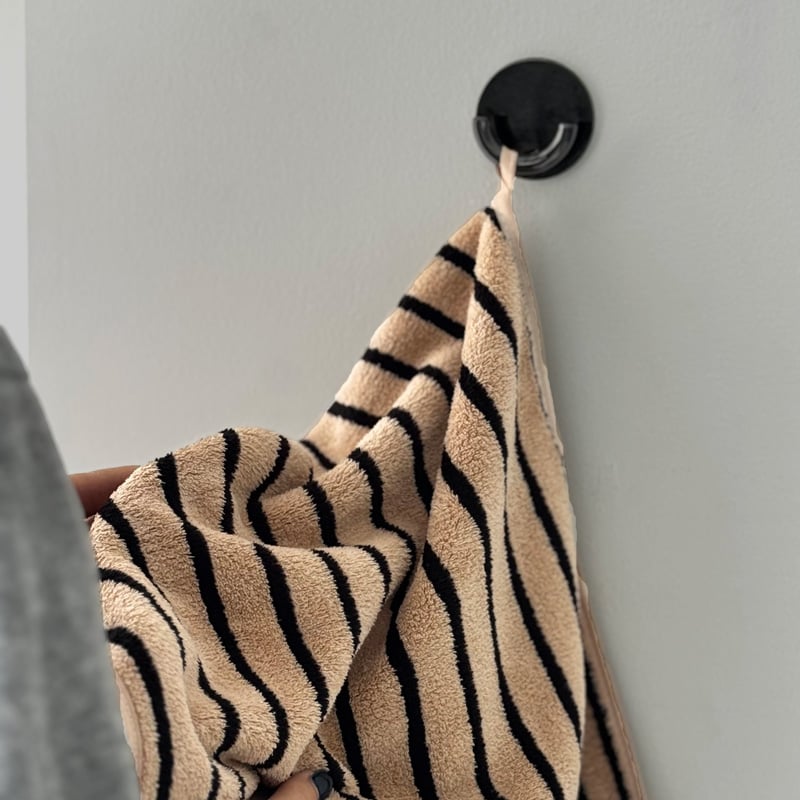 towel-03034 ストライプ ループ付き マイクロファイバー フェイス