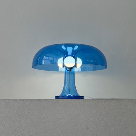 light-03353　USB ブルー マッシュルーム テーブルランプ LED