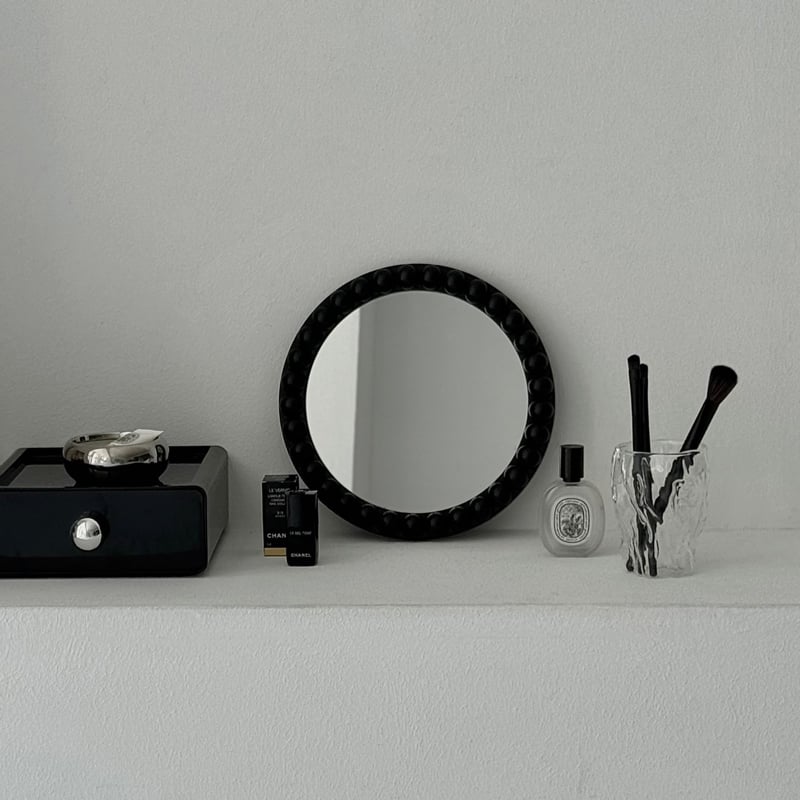 mirror-03150 ラウンド ドット フレーム ミラー 直径25cm | ART OF