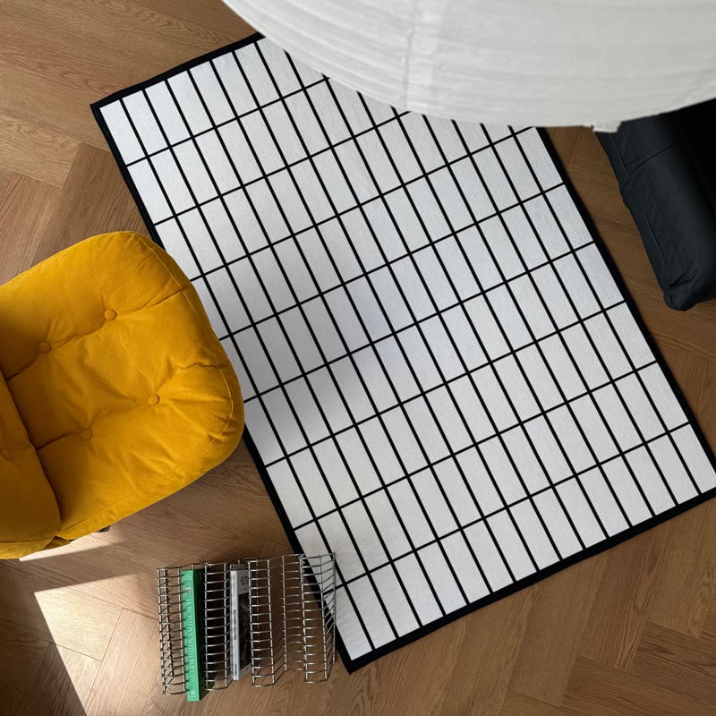 rug-03093 グリッドライン ラグ 120cm×180cm | ART OF BLACK