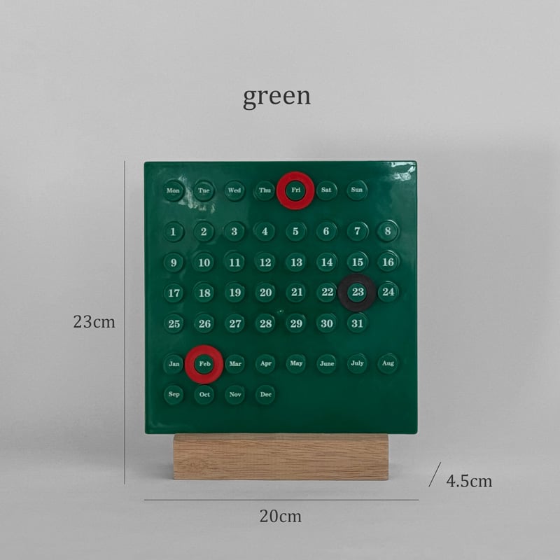  Manカレンダー calendar-03032 卓上 リング 万年カレンダー 20cm | ART OF BLACK