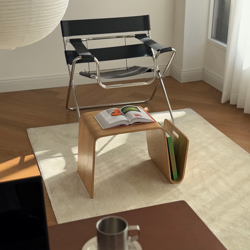 table-03036 Curve ウッド ローテーブル マガジンラック | ART table-03036 Curve ウッド ローテーブル マガジンラック | ART
