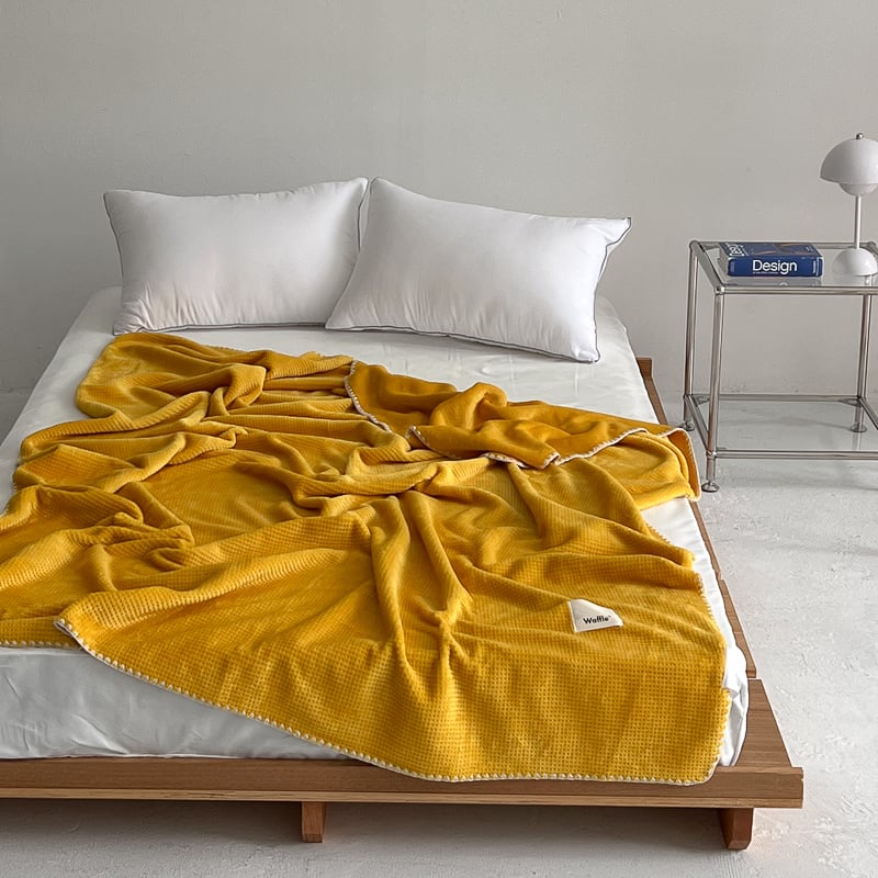 blanket-03048 カラーワッフル リバーシブル ブランケット 200×150 | A