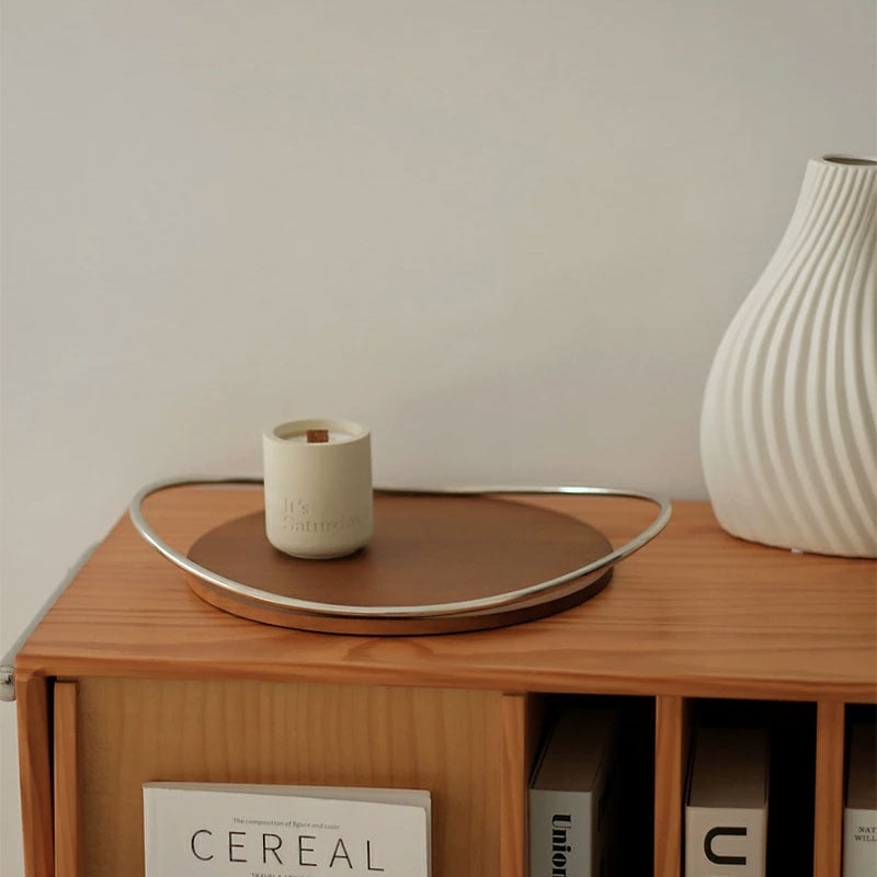 ウッドトレイ ブラック Rainbow カフェトレイ tray-03111