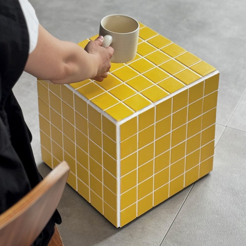 予約販売2月下旬～3月上旬頃発送予定 table-03209 イエロー タイル