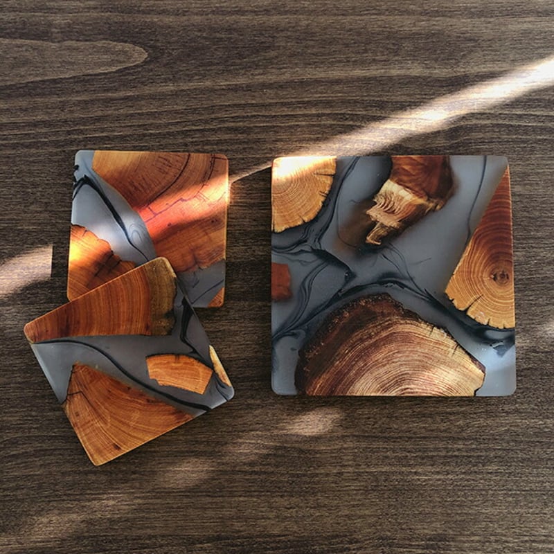 plate-03013 ウッド レジン プレート 松 | ART OF BLACK