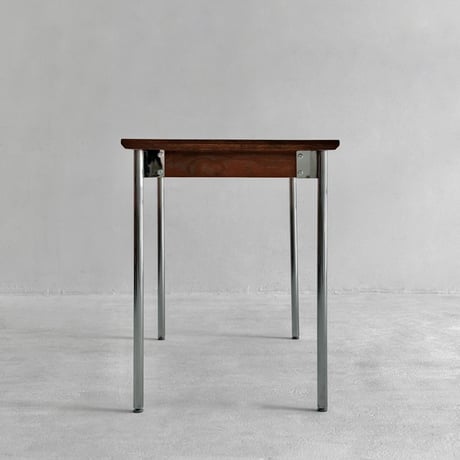 table-03173　ウッドトップ×ステンレスレッグ デスク