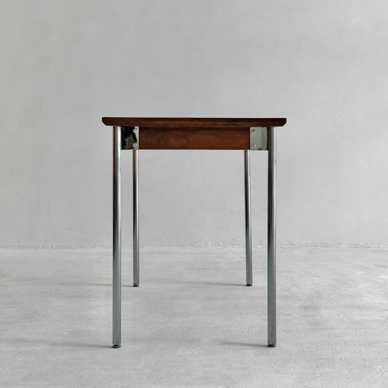 table-03173 ウッドトップ×ステンレスレッグ デスク | ART OF BLACK
