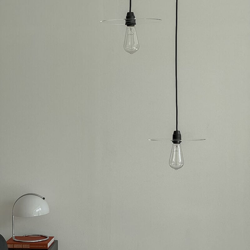 light-03194 クリア フラットシェード ペンダントライト 口金E26 | ART