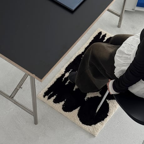 mat-03090　オーバルグラデーション ラグ 50cm×80cm