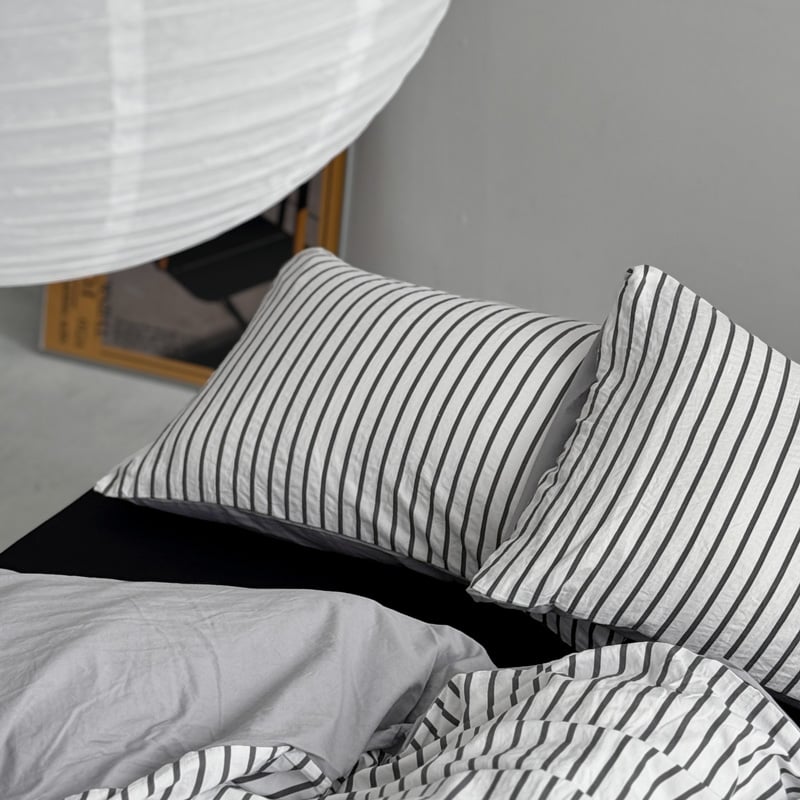 beddingsets-03012 black×white ストライプ 布団カバーセット | beddingsets-03012 black×white ストライプ 布団カバーセット |