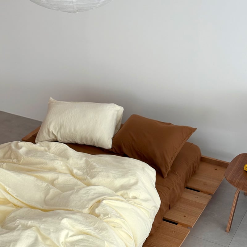 beddingsets-03098 cream×brown 布団カバーセット | ART OF