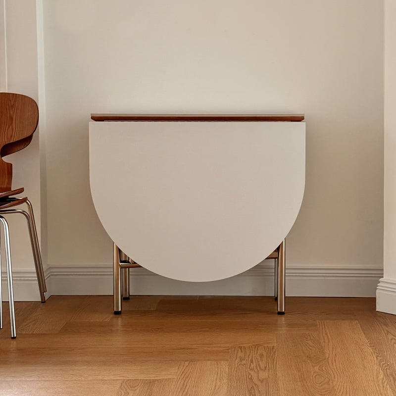 table-03212 受注販売 折り畳み オーバル天板 ホールレッグ ダイニング