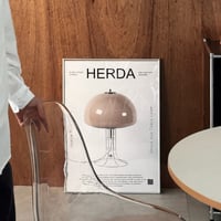 poster-03161　HERDA SPACE AGE TABLE LAMP アートポスター フレーム付き 70×50cm