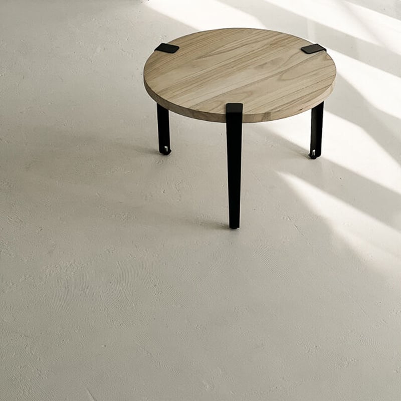 table-03072 straight アイアンレッグ ラウンド ウッド ロー