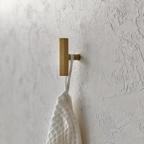 wall-03032　真鍮 ブラス ウォールフック D 縦横兼用1.4cm×1.5cm×5cm×3.2cm