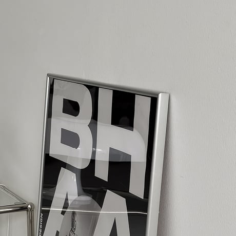 poster-03111　BAUHAUS レタリング シルバーフレーム アートポスター 80×60cm