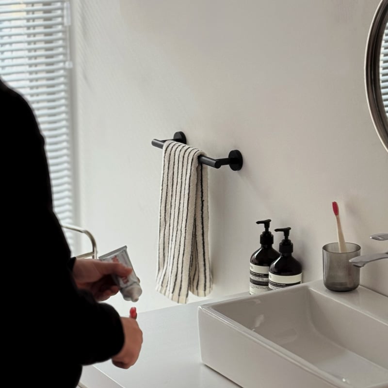 towel-03022 タオルハンガー ステンレス マットブラック | ART OF BLACK