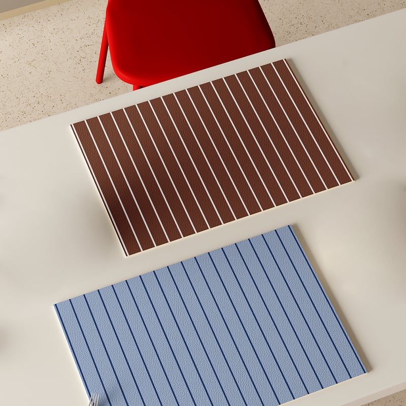 【3色から選べる】 ランチョンマット ストライプデザイン レッド・ブルー・水色 3色から選べる】 ランチョンマット ストライプデザイン レッド・ブルー