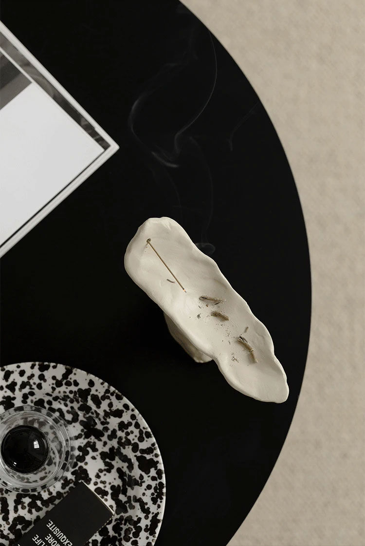 incenseholder-03074 クレイ コンポート型 インセンスホルダー