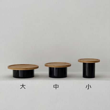 予約販売6月下旬～7月上旬頃発送予定　tray-03095　バンブー 脚付きトレイ  ホワイト ブラック