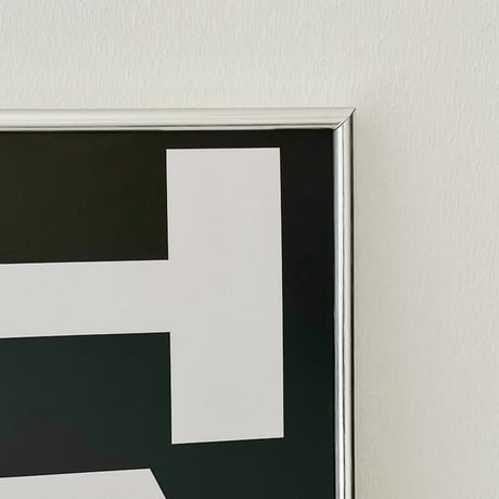 poster-03074　BAUHAUS レタリング シルバーフレーム アートポスター 50×40cm