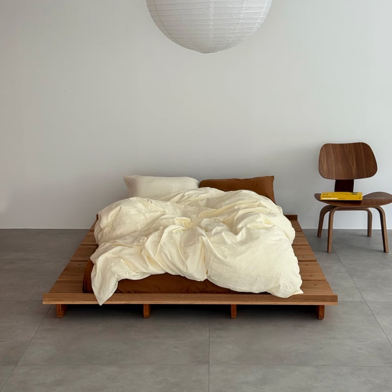 beddingsets-03098 cream×brown 布団カバーセット | ART OF