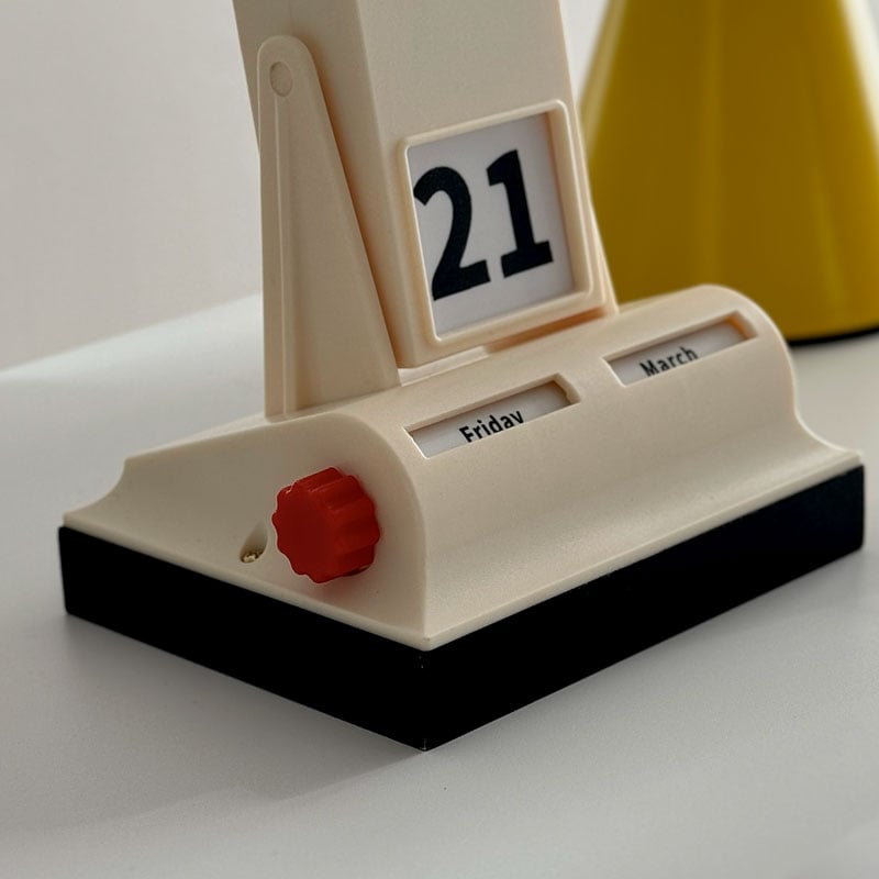 calendar-03018 スペースエイジデザイン 回転式 卓上 万年カレンダー