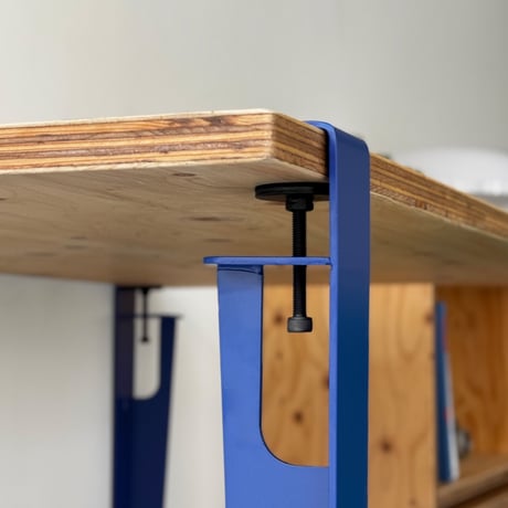 table-03129　Blue 4本set クランプ アイアンレッグ テーブル脚 鉄脚 高さ76cm