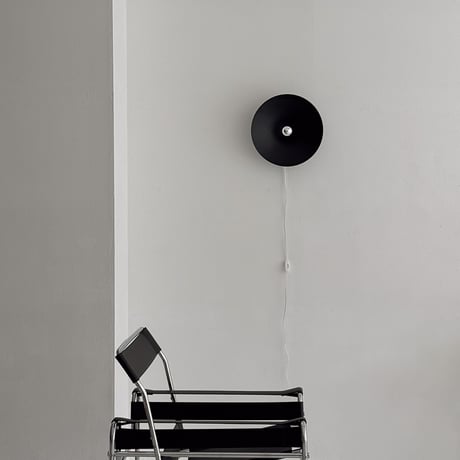 light-03363　ラウンド ブラック ウォールランプ 35cm