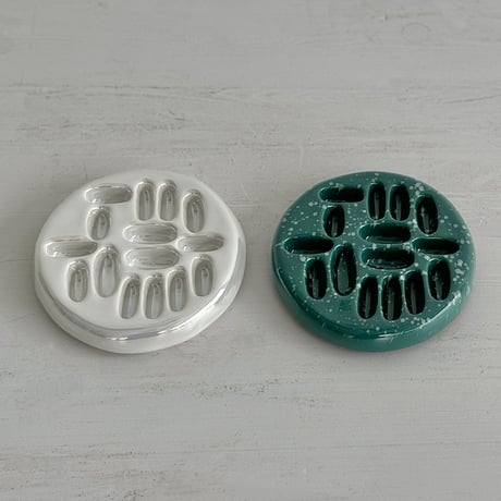 plate-03108　セラミック リングホルダーA アクセサリートレイ