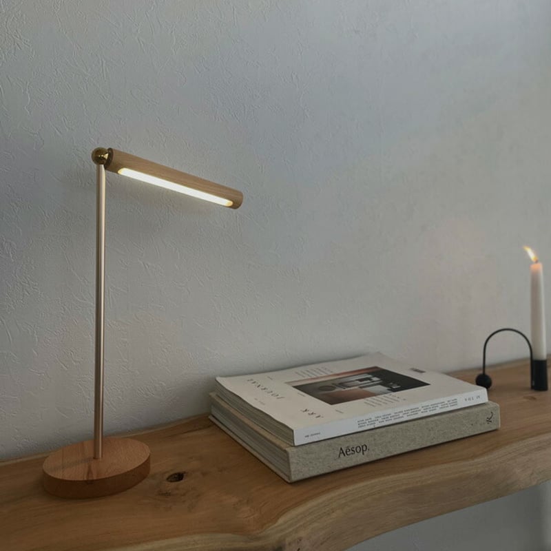 light-03068 USB ウッド スリム スタンドライト タッチ式 コードレス