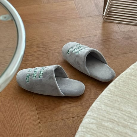 slipper-03010　YOU LOOK GREAT TODAY 起毛 ルームシューズ スリッパ