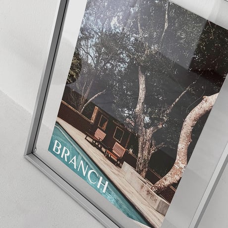 予約販売7月下旬～8月上旬頃発送予定　poster-03189　BRANCH シルバーフレーム アートポスター 50×40cm