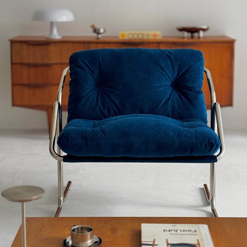 chair-03098 Stainless Sling Fabric Lounge Chair