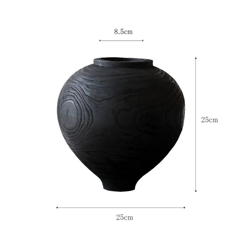 flowervase-03309 wood texture ブラック フラワーベース 花瓶 |