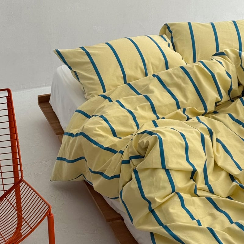 ART OF BLACK【新品未開封】yellow×blue 布団カバーセット beddingsets-03057 yellow×gray 布団カバーセット | ART OF