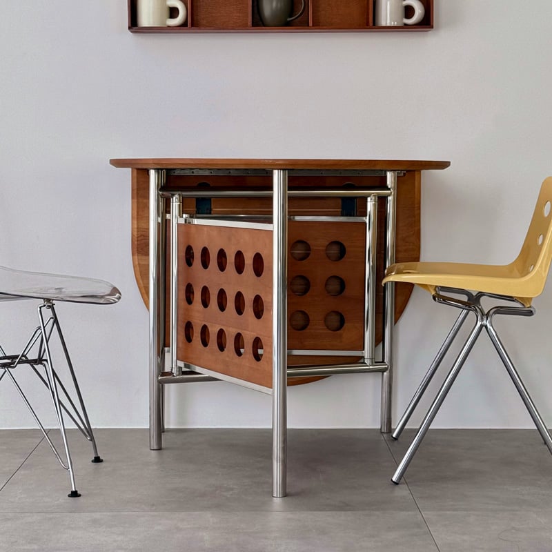 table-03213 受注販売 折り畳み オーバル天板 ホールレッグ ダイニング