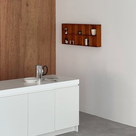 wallrack-03052　天然木 ウォールシェルフ 82×33cm