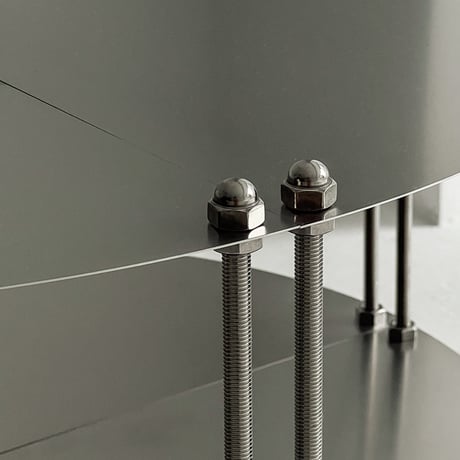 rack-03065　ステンレス コーナー 扇型 モジュールシェルフ