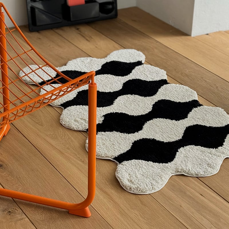 rug-03084 dot モノトーン デザインラグ 40cm×70cm / 60cm×105 rug-03084 dot モノトーン デザインラグ 40cm×70cm / 60cm×105