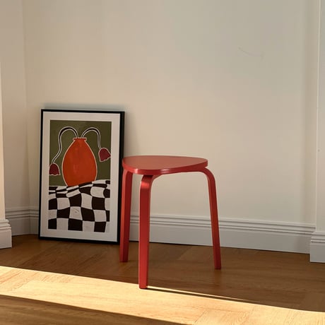 予約販売8月中旬～8月下旬頃発送予定　stool-03023　triangle レッド スツール