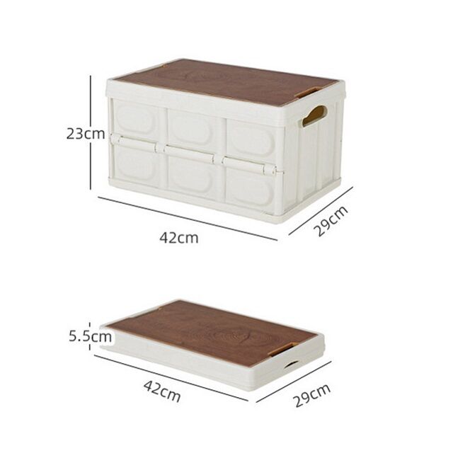 box-03007 コンテナボックス 折り畳み 木目調テーブルトップ | ART OF