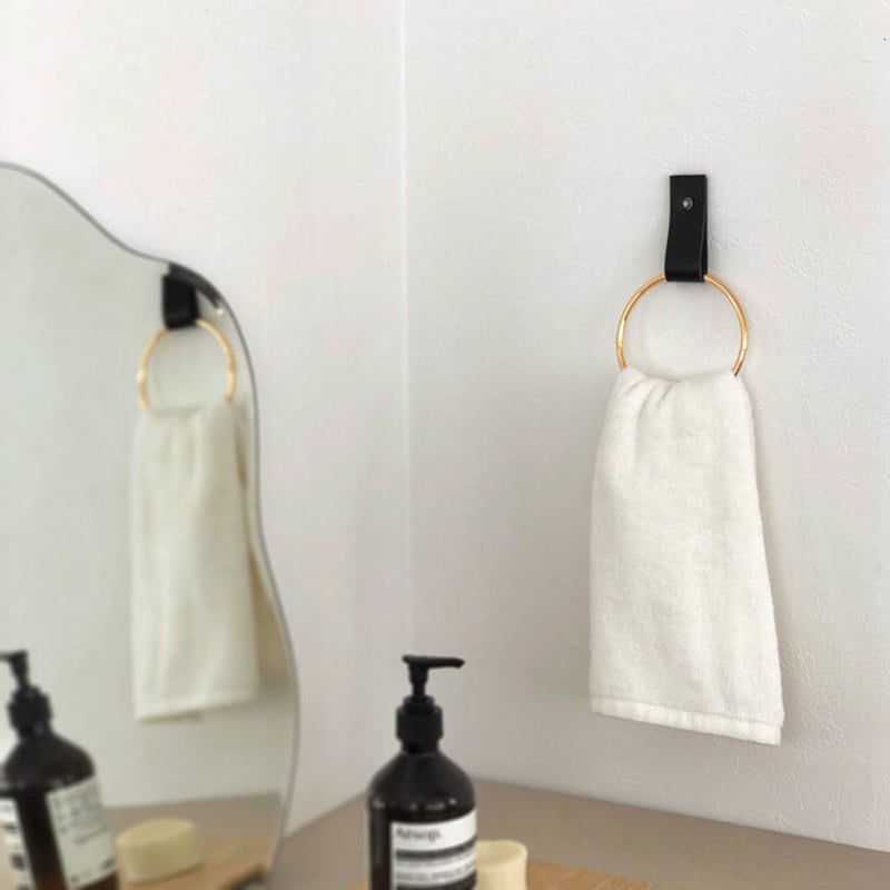 interior-03106 本革×メタルリング タオルハンガー | ART OF BLACK