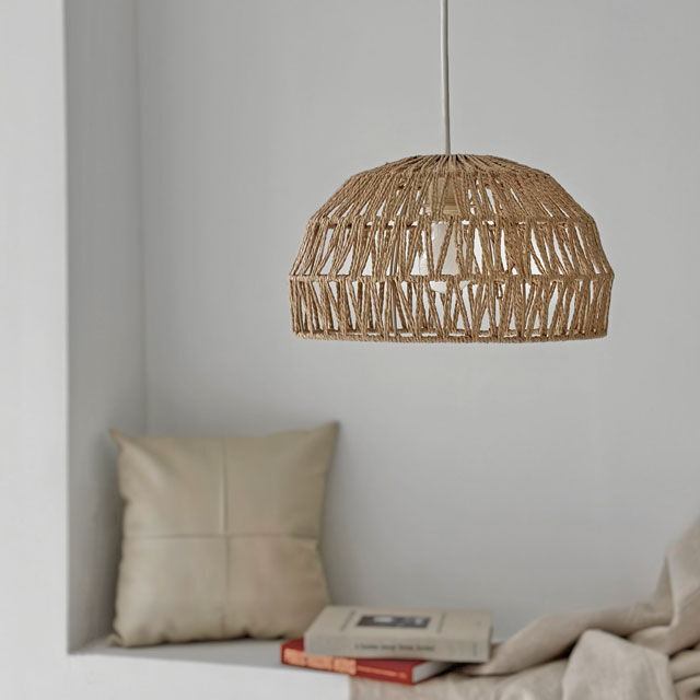 light-03168 Dome ペーパーコードシェード ペンダントライト 口金E26